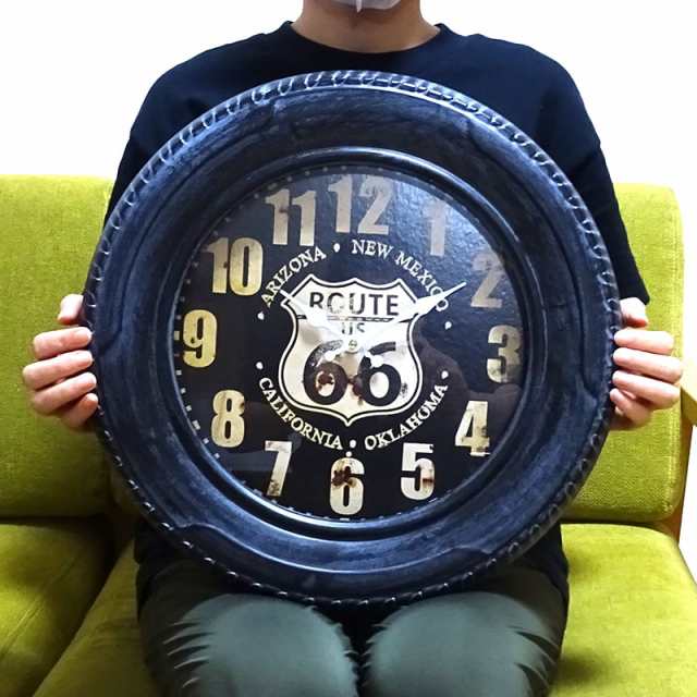 最高のロケーション＾＾ ルート66 新品 ネオンクロック 壁掛け時計 